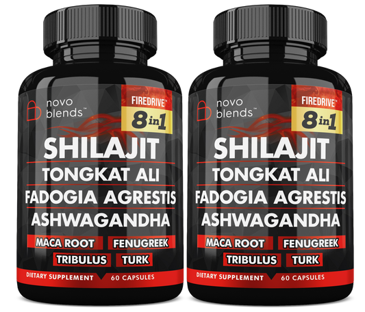 8-in-1 Shilajit Vitality Blend FireDrive Supplement (2 Bottles)