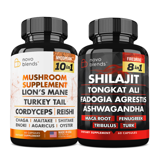 Novo Blends Shilajit and Mushroom 1 Bundle